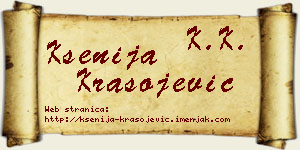 Ksenija Krasojević vizit kartica